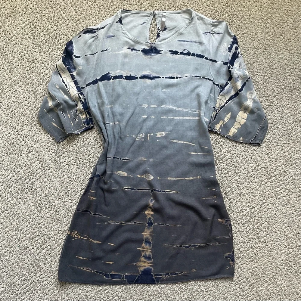 Mona b Tie Dye knee Length Boho Dress Size S - Picture 2 of 4